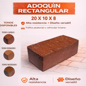 Adoquin Rectangular 20 x 10 x 8 (cms)