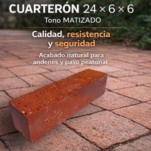 Adoquin Cuarteron 24 x 6 x 6 (cms)